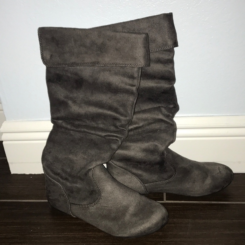 Gray boots